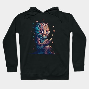 shepherd of trees reading book Hoodie